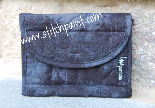 Mini Wallet | Black Grunge Fabric | Stitchpaint