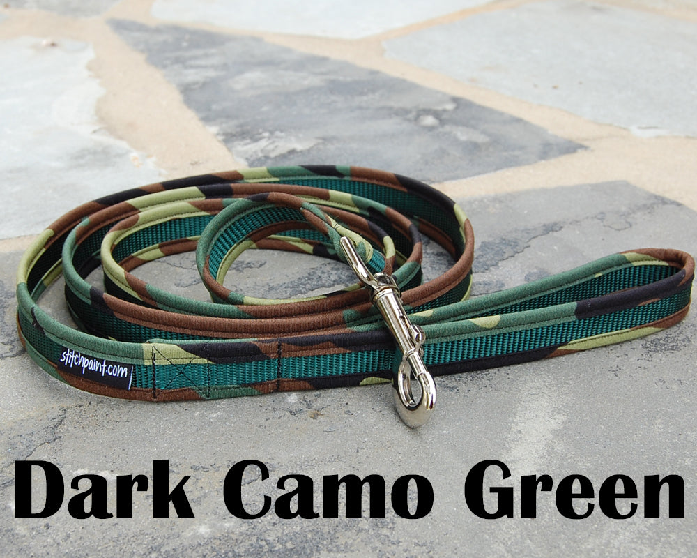 Dark Camo Dog Leash 1" | Stitchpet