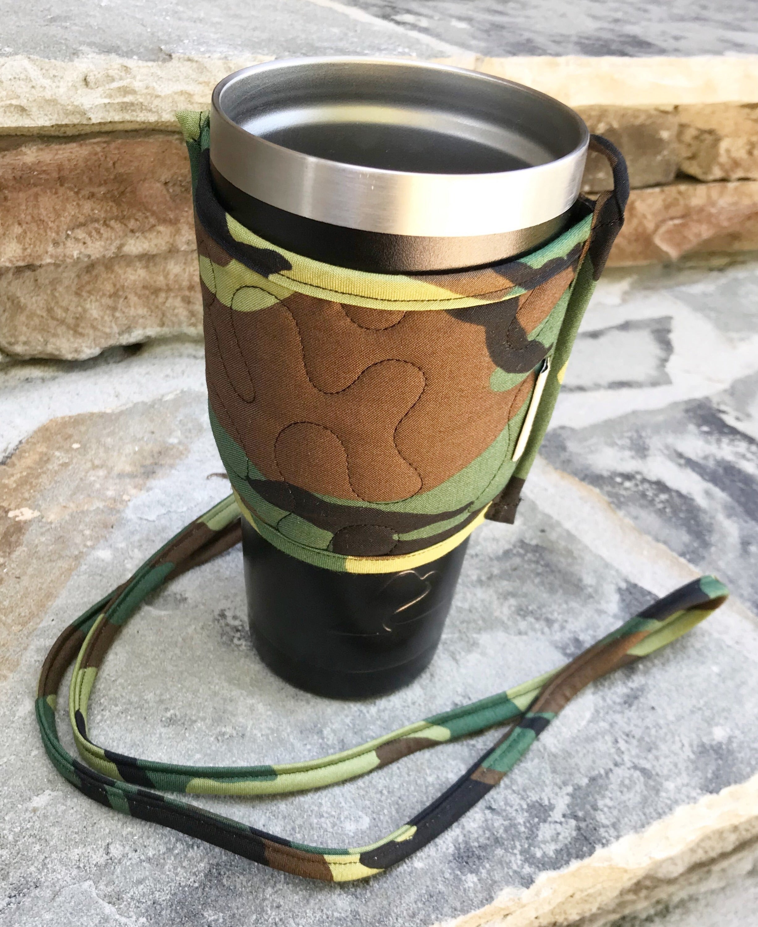 Drink Carrier, Insulated Tumbler YETI Holder with Strap