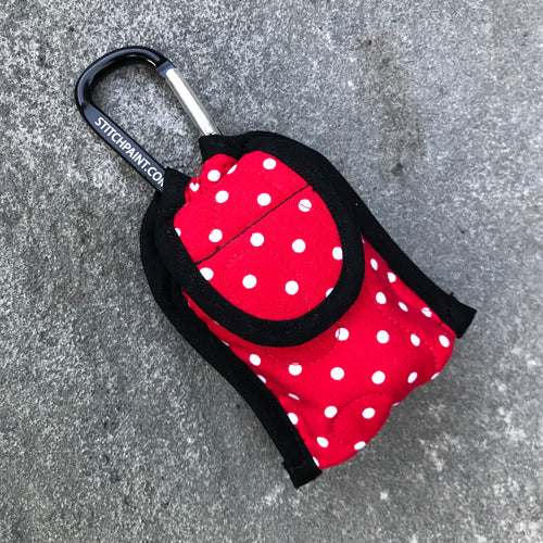 Poo Bag Pouch - Red Dots