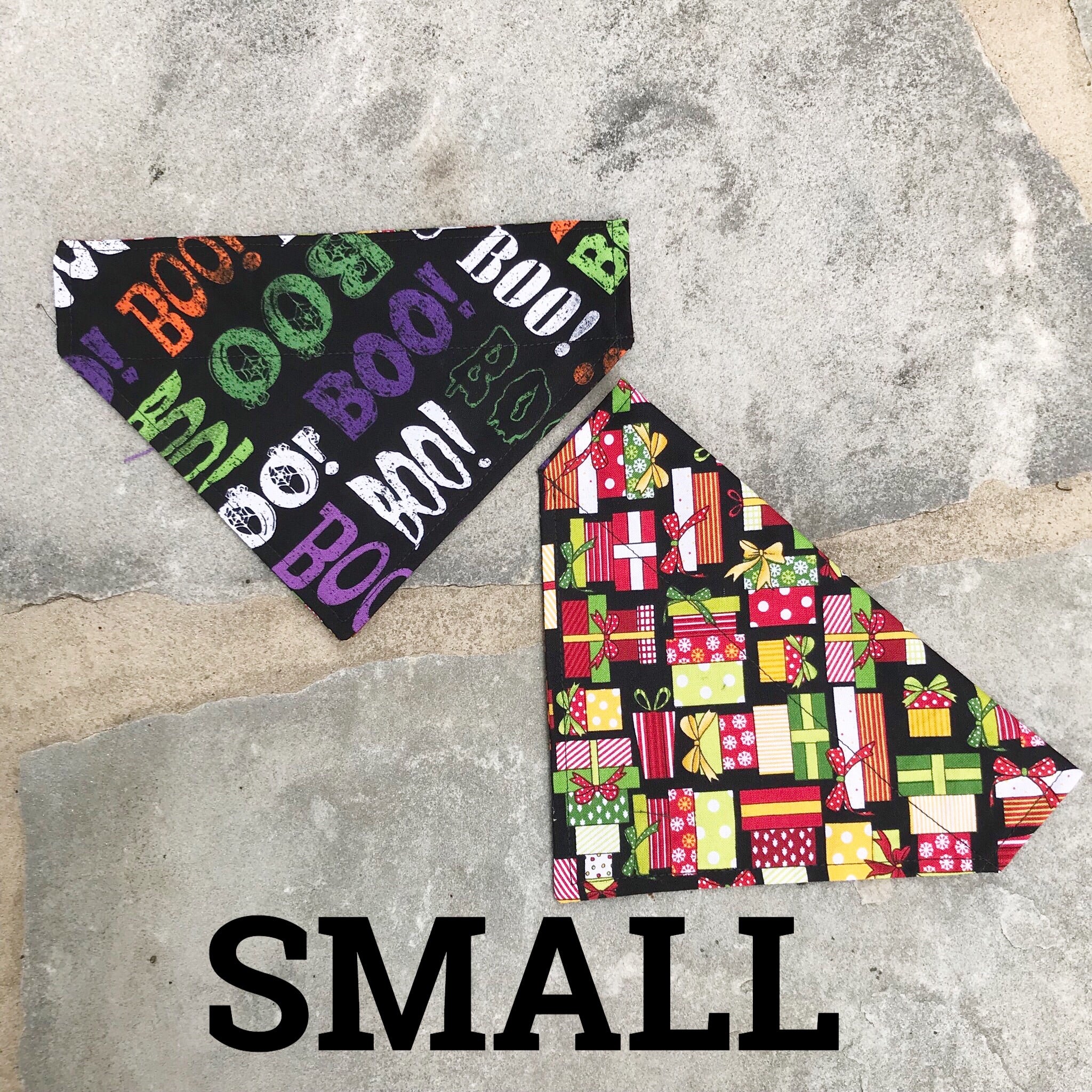 Reversible Dog Scarf - Boo/Gifts