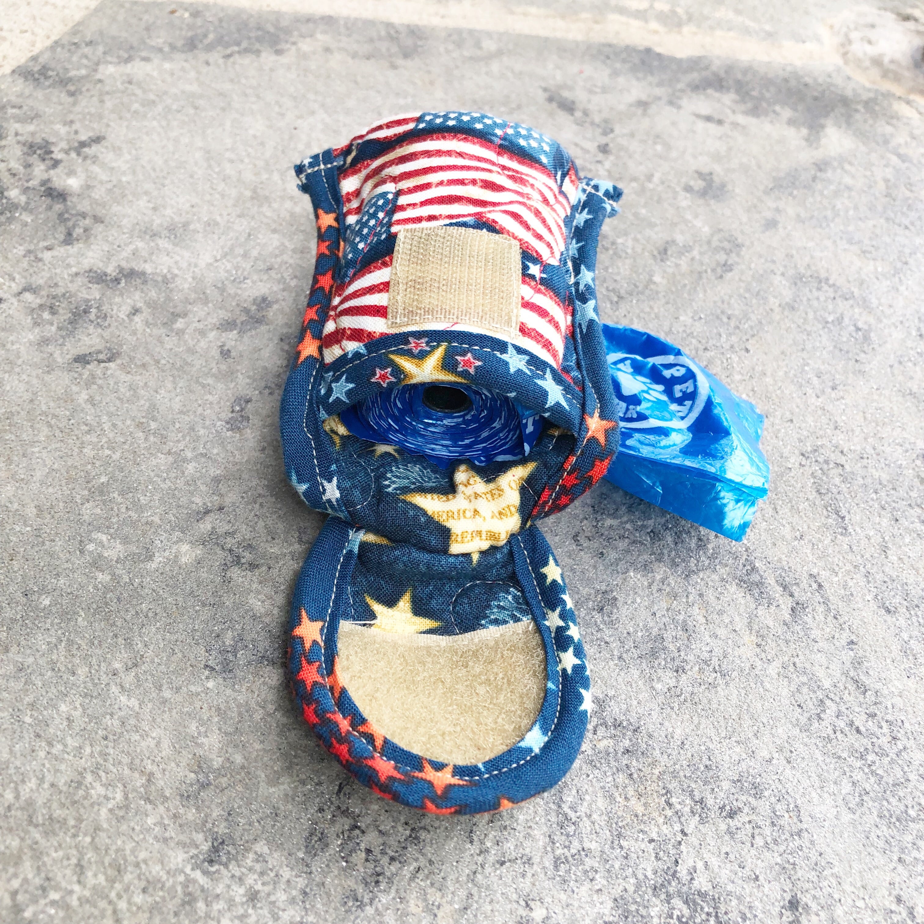 Poo Bag Pouch Inside | American Flag Fabric | Stitchpet
