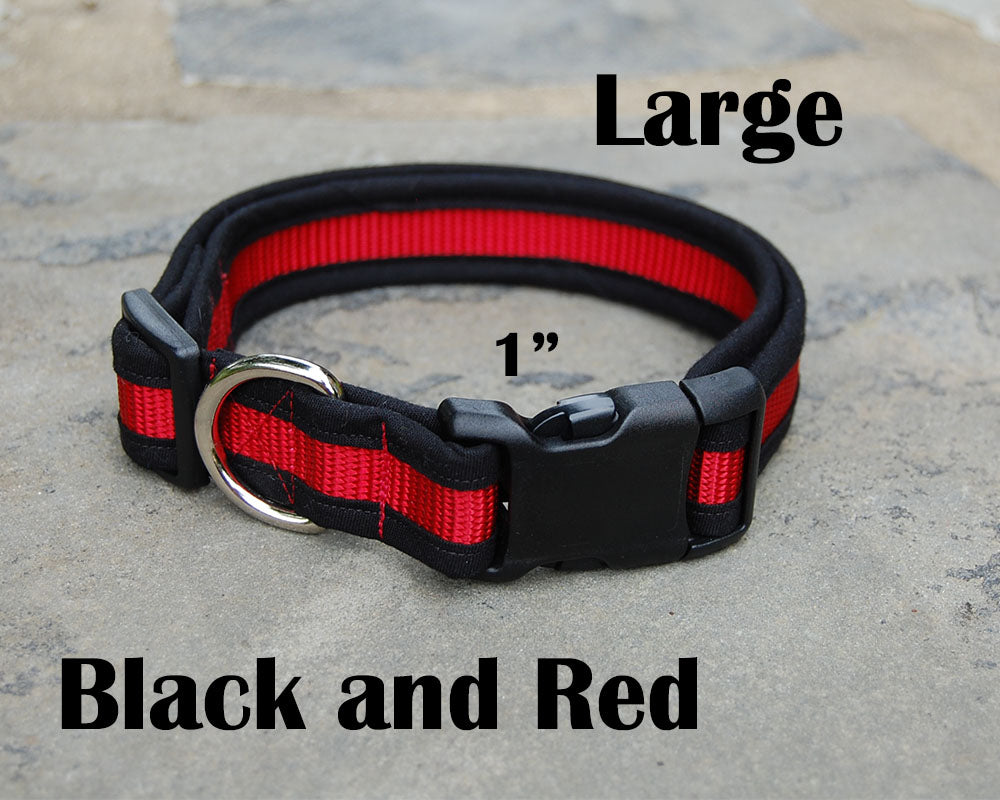 Dog Collar - Black & Red