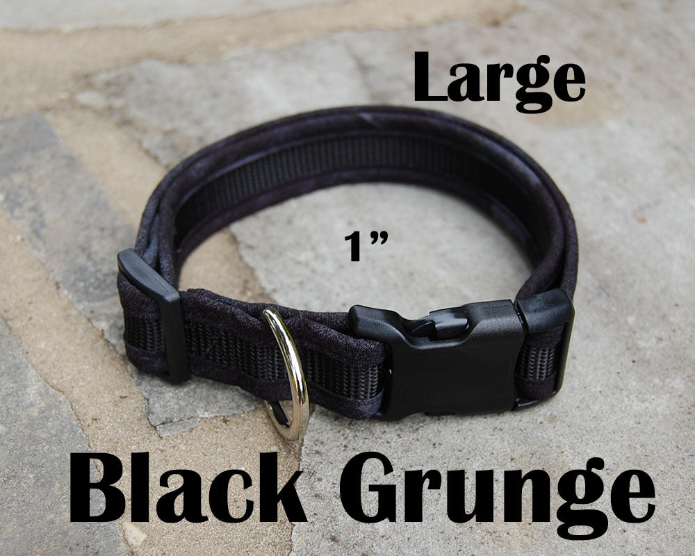 Dog Collar - Black Grunge