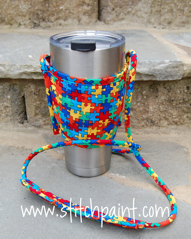 Drink Carrier | Puzzling Fabric | Stitchpaint