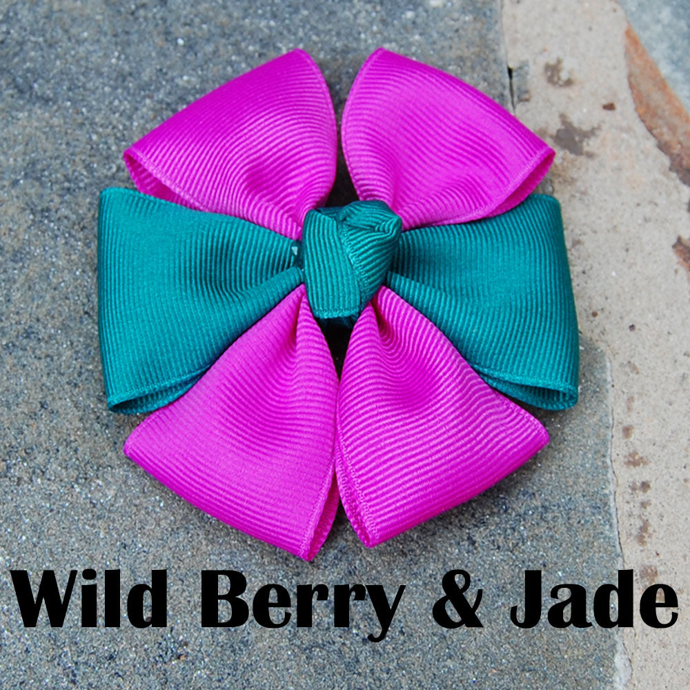 Dog Bow - Wild Berry & Jade