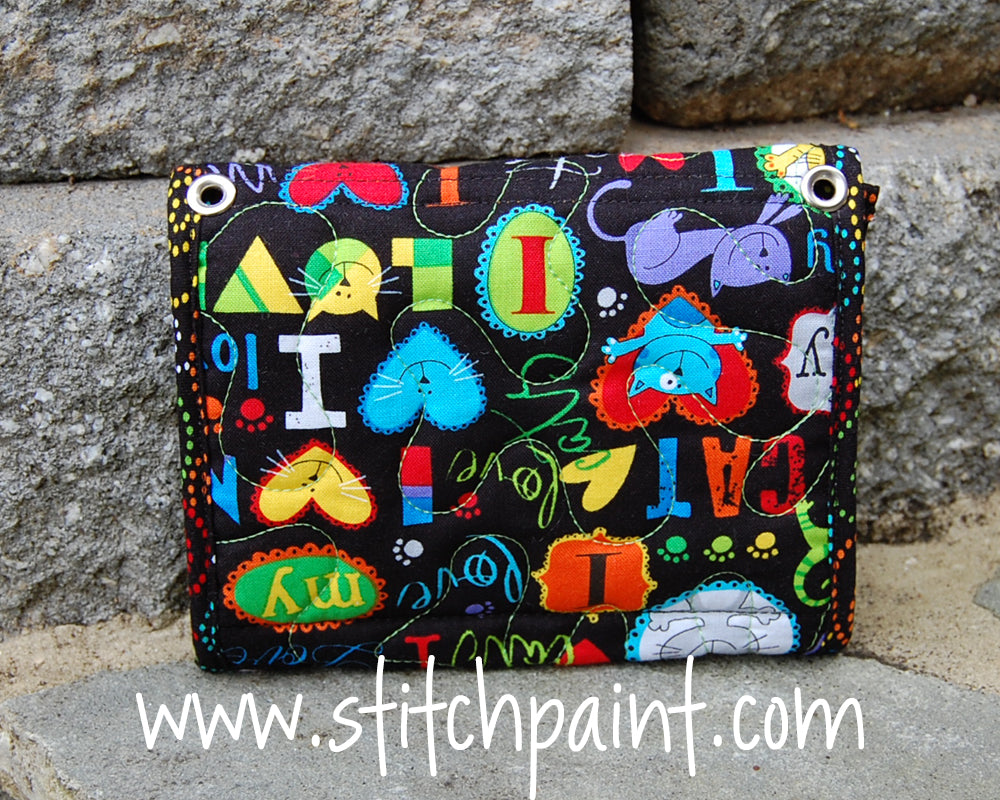 Mini Wallet Back | Cat Love Fabric | Stitchpaint
