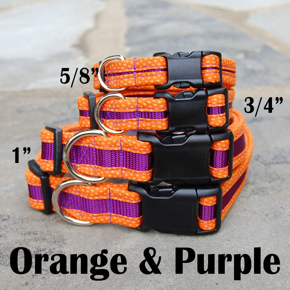 Dog Collar - Orange&Purple