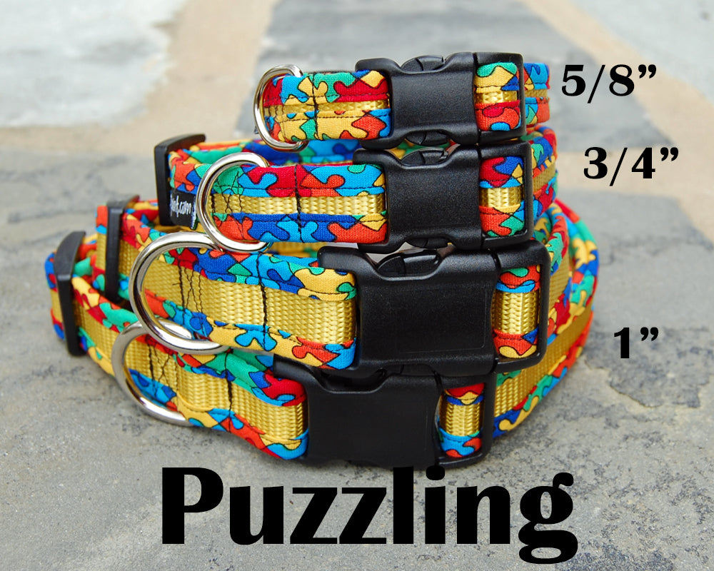 Puzzle Dog Collar | Autism Awareness | Stitchpet