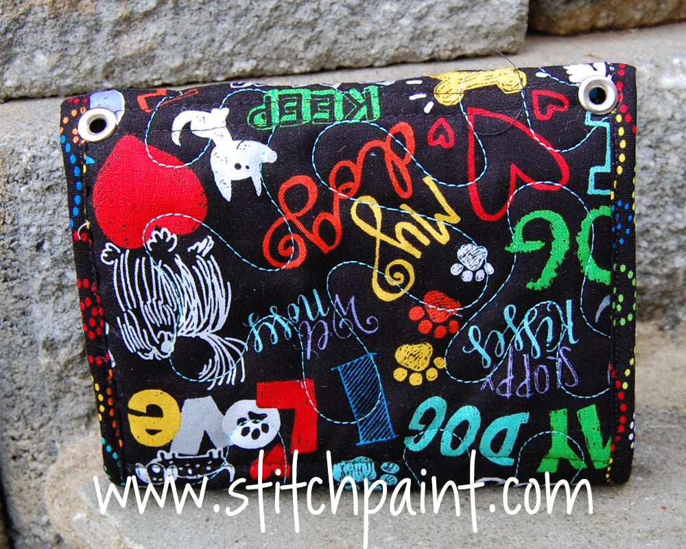 Mini Wallet Back | Dog Love Fabric | Stitchpaint
