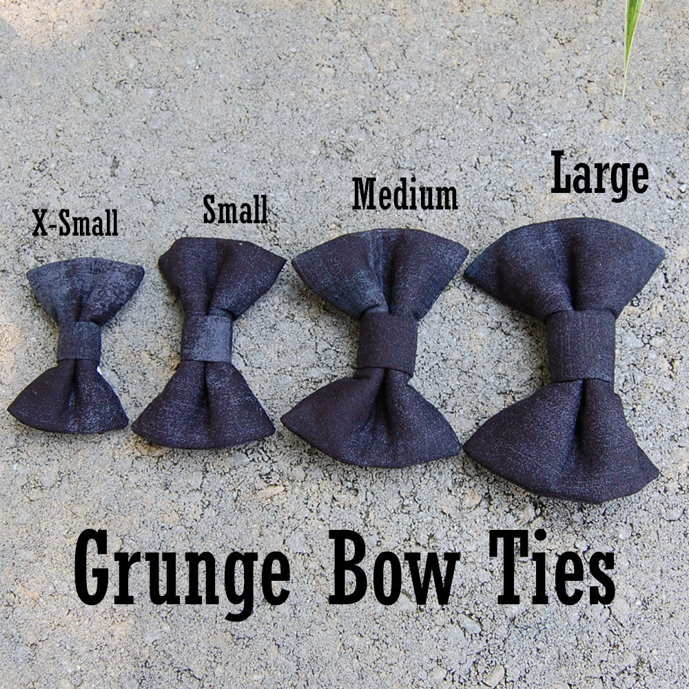 Dog Bow Tie - Black Grunge