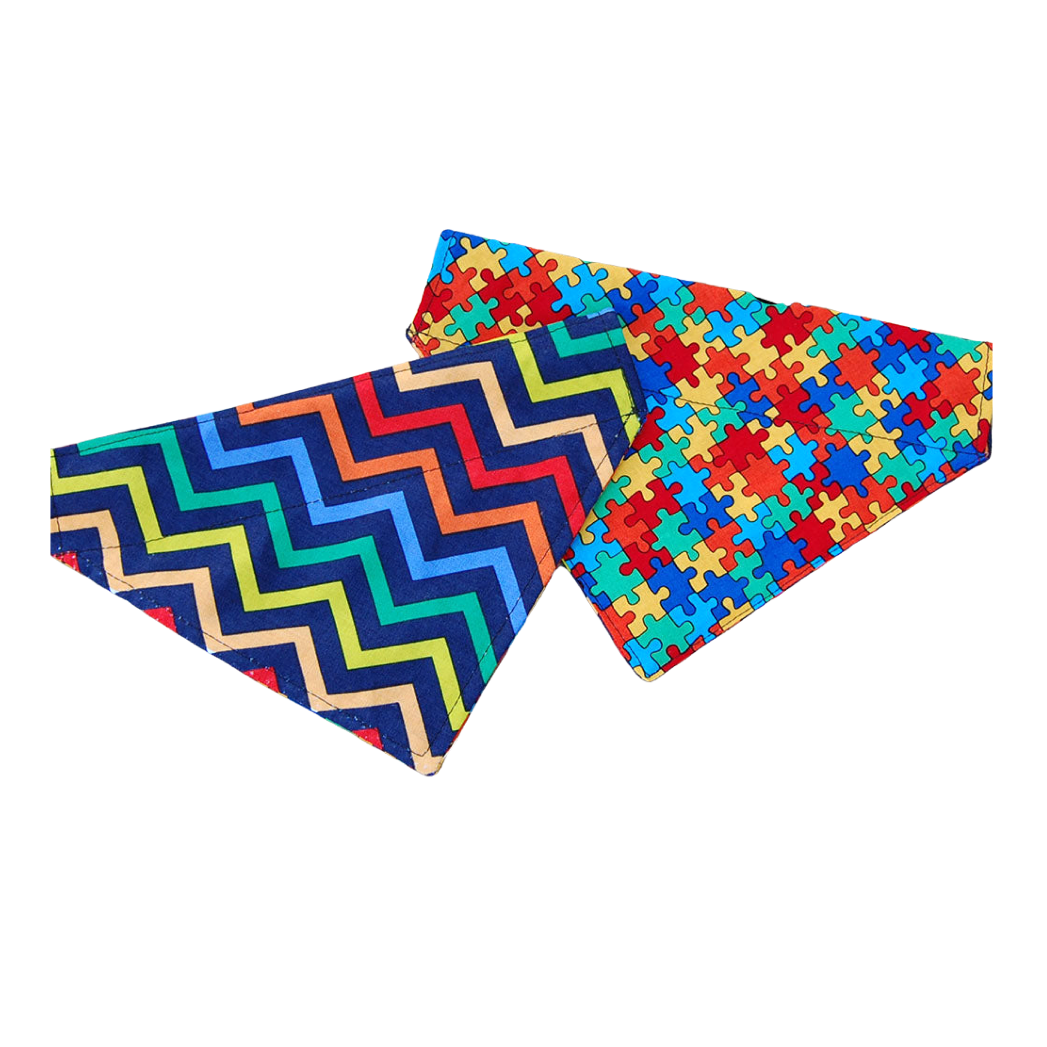 Reversible Dog Scarf - Puzzle/Chic Chevy
