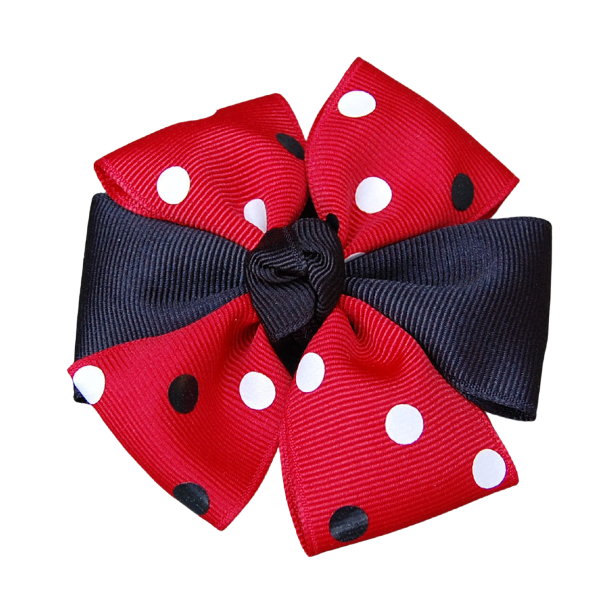 Dog Bow - Red/White Dots