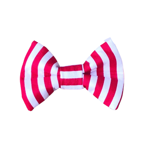 Dog Bow Tie - Red & White Stripe