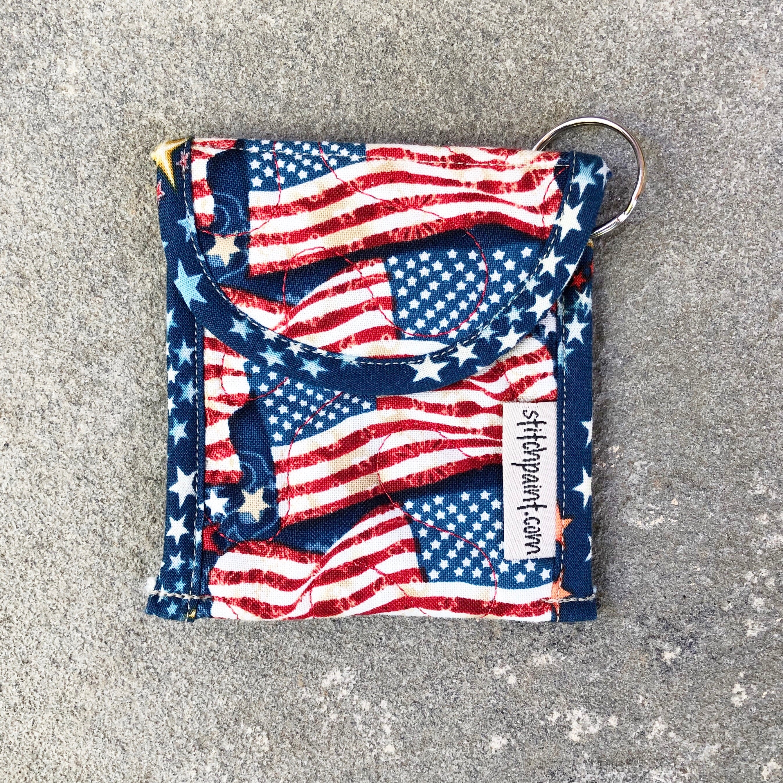 Credit Card Fob | Keychain Card Wallet | Stitchpaint | American Flag