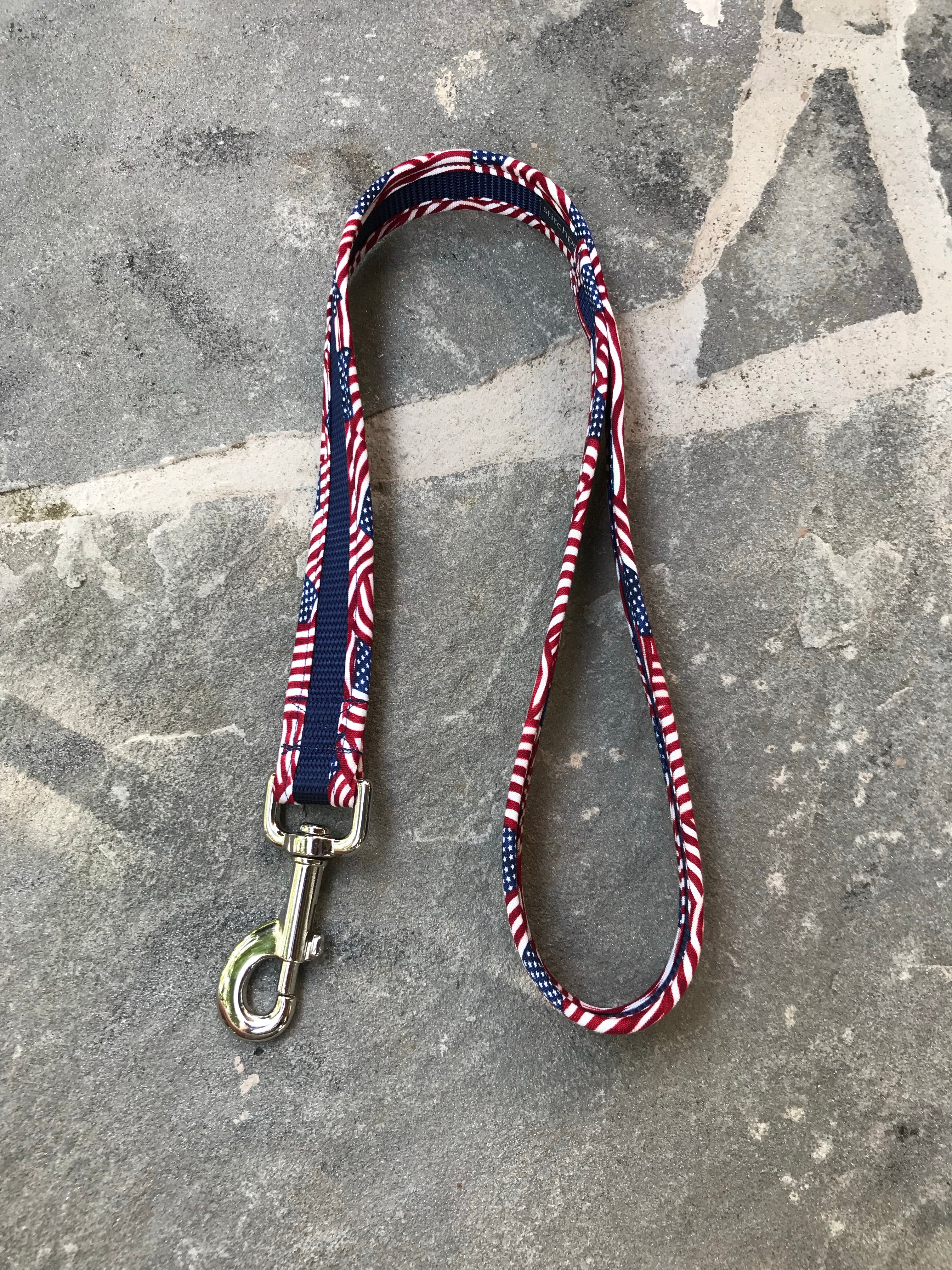 1" Short Lead for Dogs | Flag