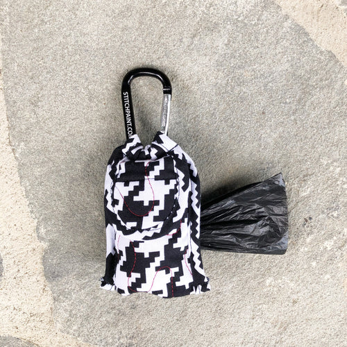 Poo Bag Pouch - Houndstooth