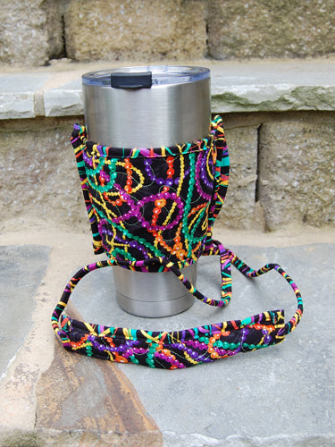 Drink Carrier | Mardi Beads Fabric | Stitchpaint