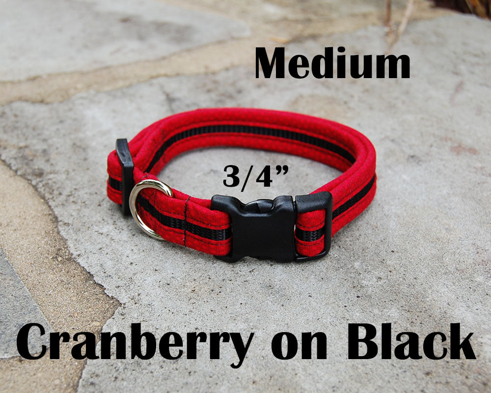 Dog Collar - Cranberry Black
