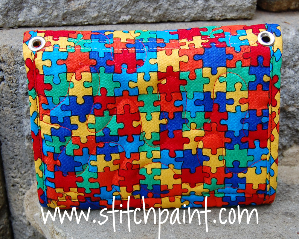 Mini Wallet Back | Puzzling Fabric | Stitchpaint