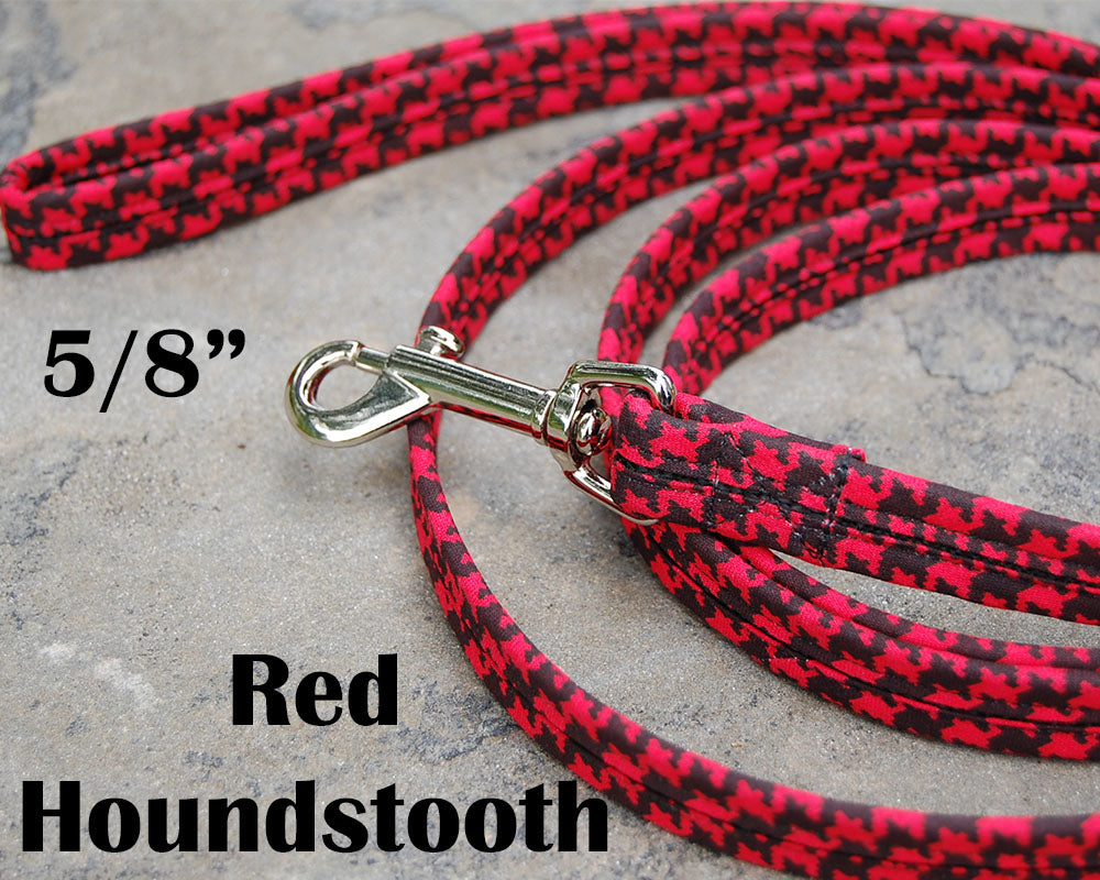 Dog Leash - Red Houndstooth