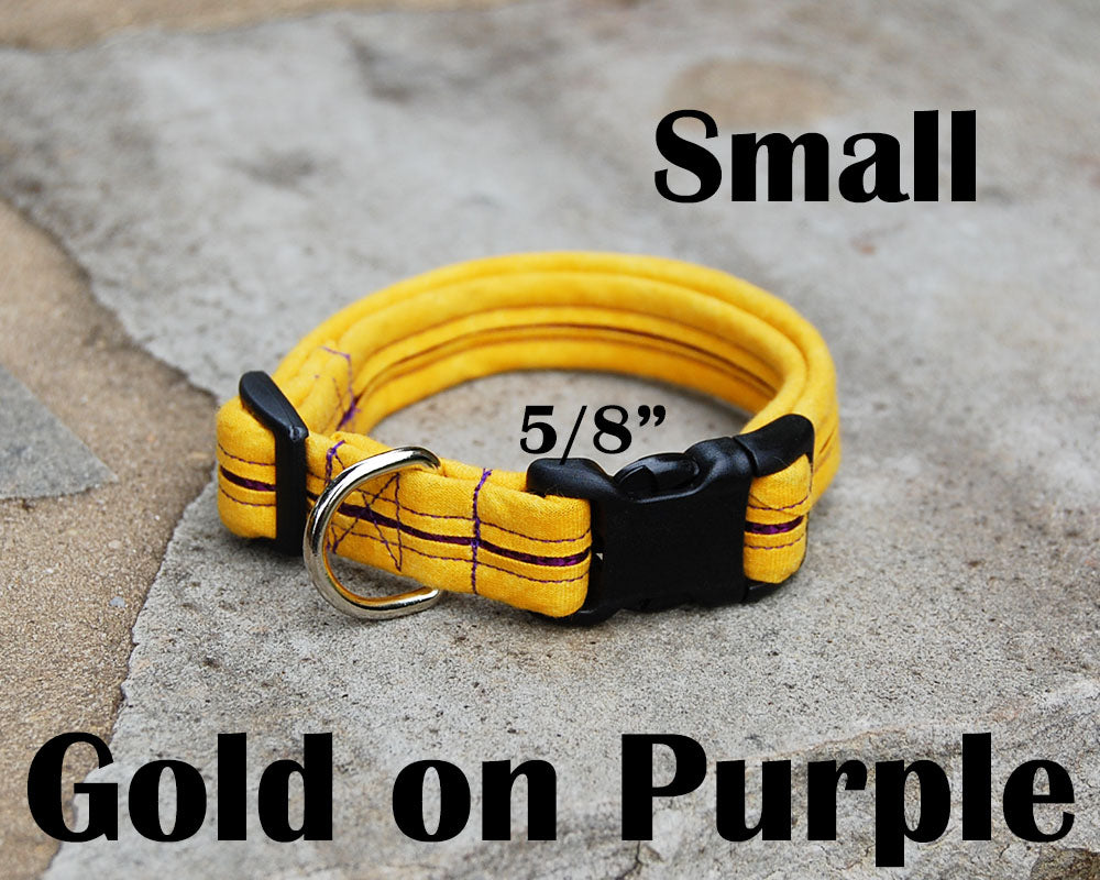 Dog Collar - Gold Purple