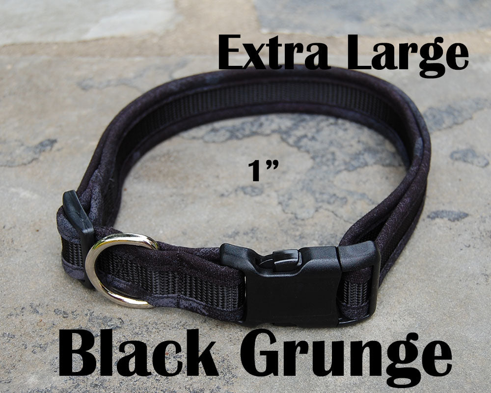 Dog Collar - Black Grunge