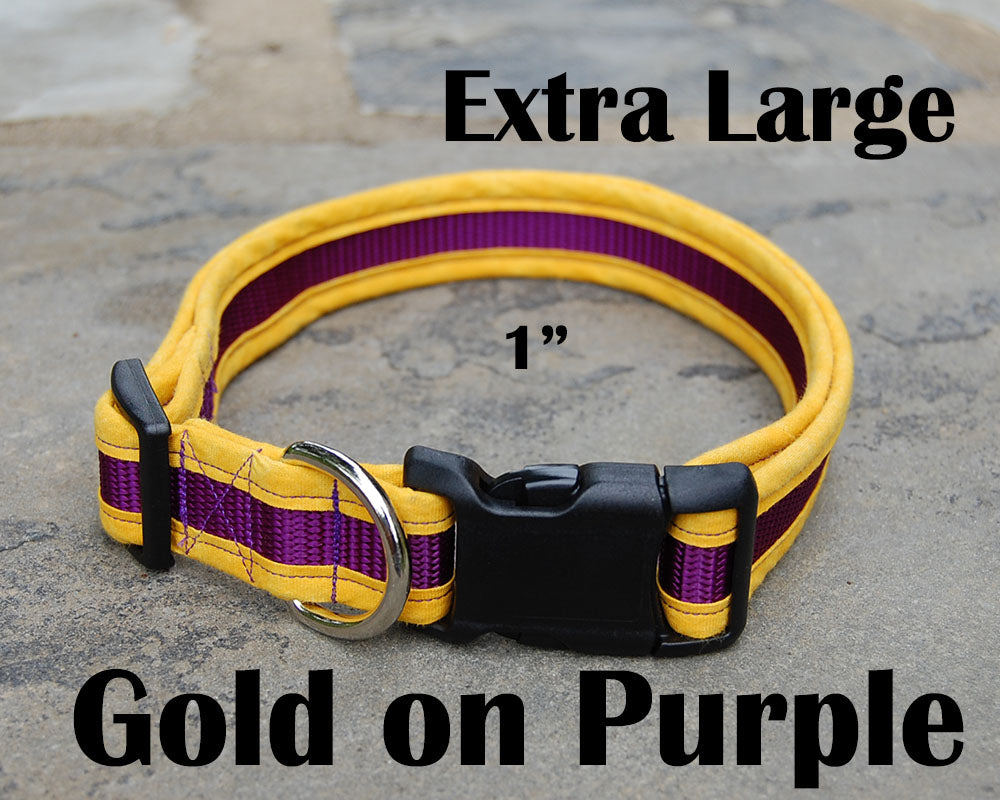 Dog Collar - Gold Purple